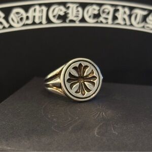 Chrome Hearts Stamp Cross Ring Size 9 US
